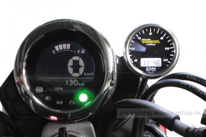 Takegawa Drehzahlmesser Kit ø48 mm 12500 RPM LED weiß f. Monkey 125