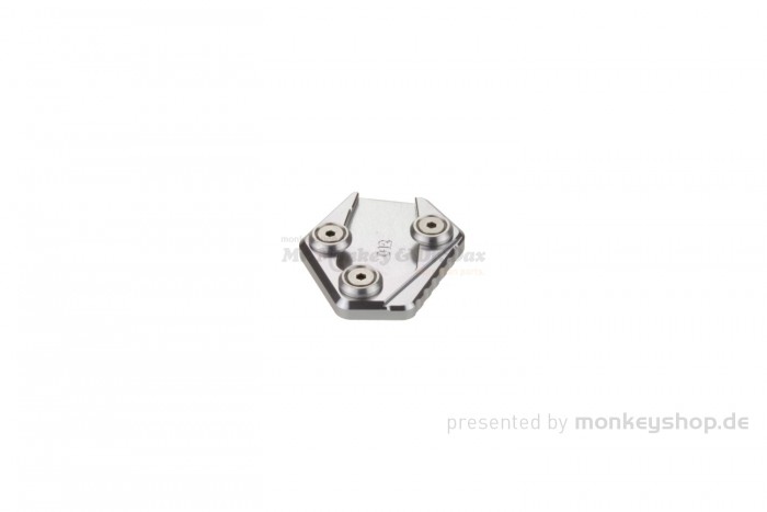 Seitenständer Platte Aluminium CNC silber f. MSX + Monkey 125