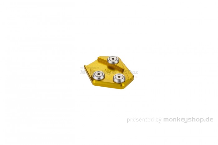 Seitenständer Platte Aluminium CNC gold f. MSX + Monkey 125