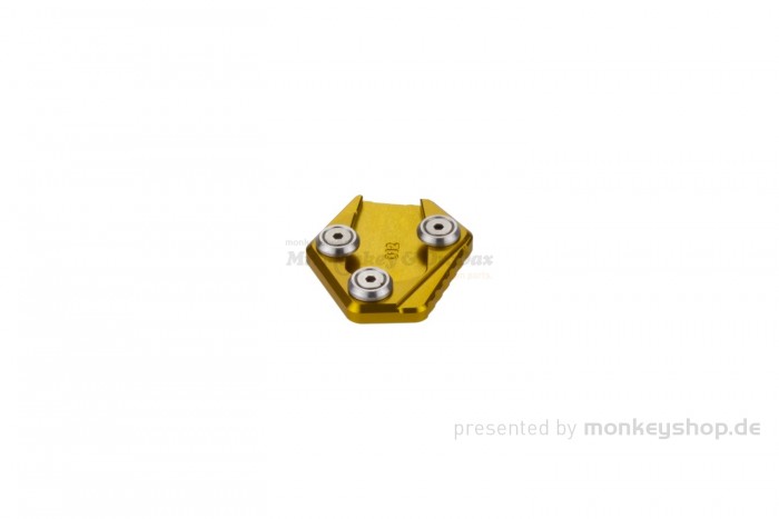 Seitenständer Platte Aluminium CNC gold f. MSX + Monkey 125
