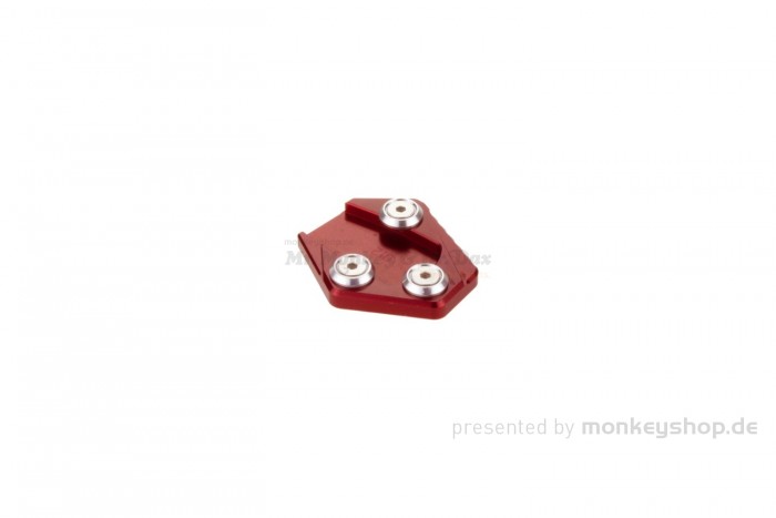 Seitenständer Platte Aluminium CNC rot f. MSX + Monkey 125