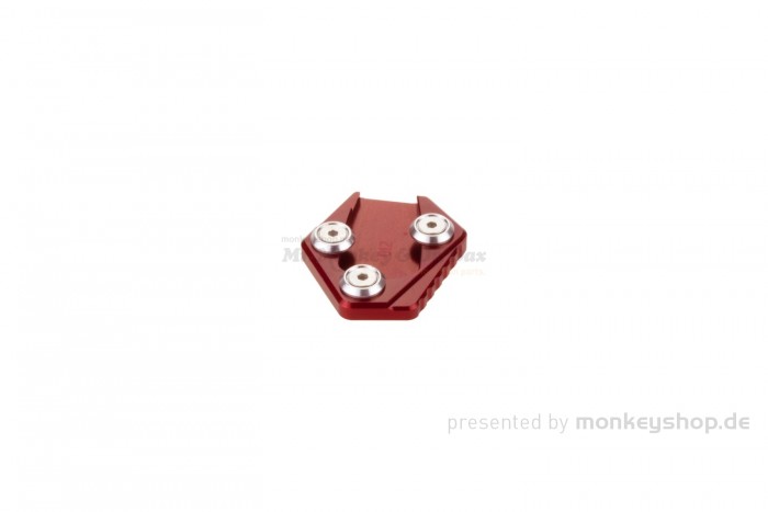 Seitenständer Platte Aluminium CNC rot f. MSX + Monkey 125