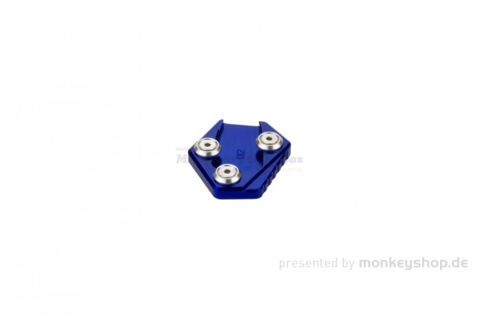 Seitenständer Platte Aluminium CNC blau f. MSX + Monkey 125