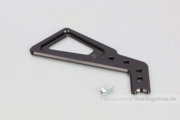 Kitaco Führung Bremsleitung vorn Aluminium CNC schwarz f. Monkey 125