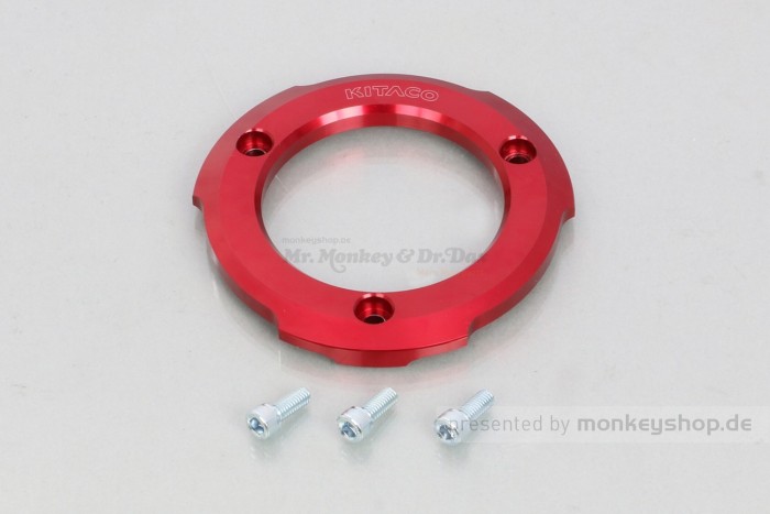 Kitaco Schutz f. Kupplungsdeckel Aluminium CNC rot eloxiert f. Monkey 125 JB03 JB05 + MSX 125 GROM JC92 + Dax 125