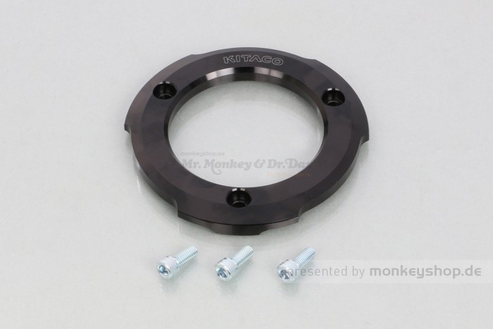 Kitaco Schutz f. Kupplungsdeckel Aluminium CNC schwarz eloxiert f. Monkey 125 JB03 JB05 + MSX 125 GROM JC92 + Dax 125