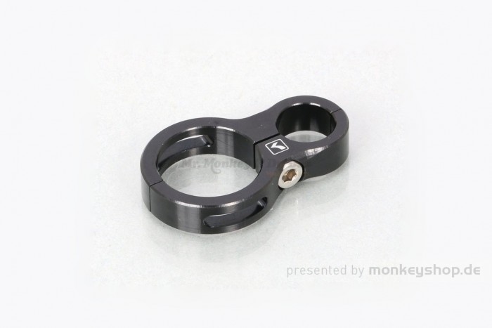 Kitaco Lenker Klemme Führung Leitung Kabel ø22.2 / ø12.5 Aluminium CNC schwarz
