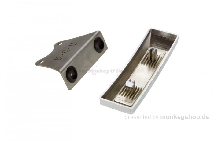 Gabel Emblem "4MINI" schwarz mit Halterung f. Monkey + Gorilla + Dax