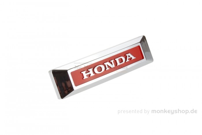 Gabel Emblem "HONDA" rot mit Halterung f. Monkey + Gorilla + Dax