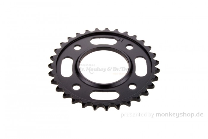 Kitaco Kettenrad 31T hinten schwarz f. MSX JC61 JC75 + Monkey 125 JB02 + Dax 125