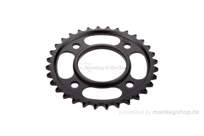 Kitaco Kettenrad 32T hinten schwarz f. MSX JC61 JC75 + Monkey 125 JB02 + Dax 125