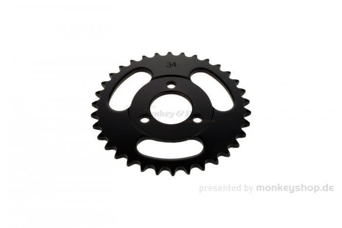 Kitaco Kettenrad 34T hinten schwarz f. Monkey + Gorilla