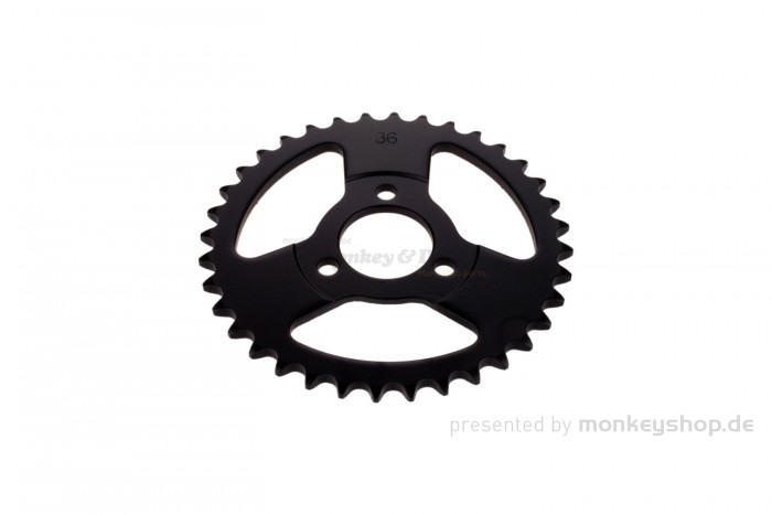 Kitaco Kettenrad 36T hinten schwarz f. Monkey + Gorilla