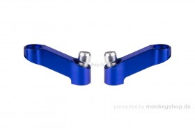 Spiegelverlängerungen Set Aluminium blau eloxiert M10 f. MSX + Monkey 125 + Super Cub 125 + Dax 125 JB04