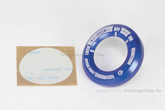 Takegawa Zündschlossring CNC Alu blau eloxiert f. Monkey 125