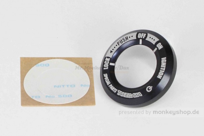 Takegawa Zündschlossring CNC Alu schwarz eloxiert f. Monkey 125