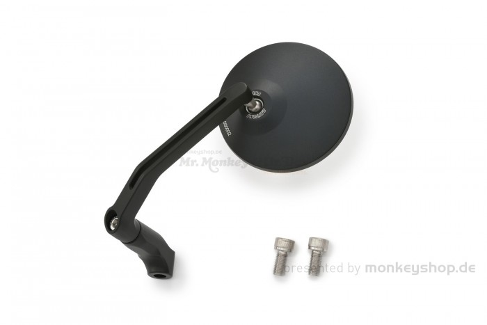 Daytona "D-MIRROR-3" Aluminium Seitenspiegel schwarz rund exzentrisch
