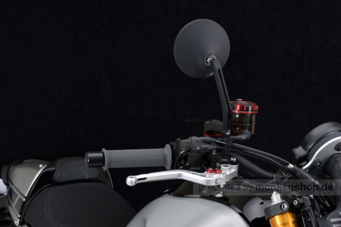 Daytona "D-MIRROR-3" Aluminium Seitenspiegel schwarz rund exzentrisch