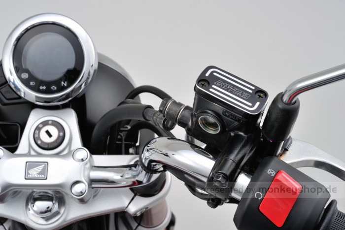 Daytona Deckel Cover Bremspumpe Aluminium CNC schwarz eloxiert f. HONDA (H)