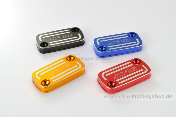 Daytona Deckel Cover Bremspumpe Aluminium CNC blau eloxiert f. HONDA (H)