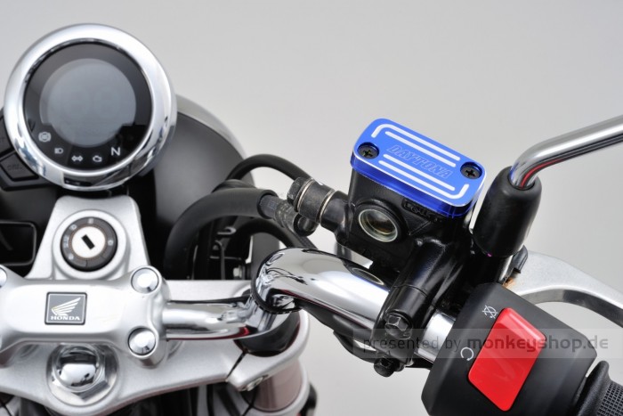 Daytona Deckel Cover Bremspumpe Aluminium CNC blau eloxiert f. HONDA (H)