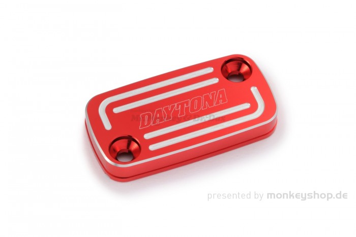 Daytona Deckel Cover Bremspumpe Aluminium CNC rot eloxiert f. HONDA (H)