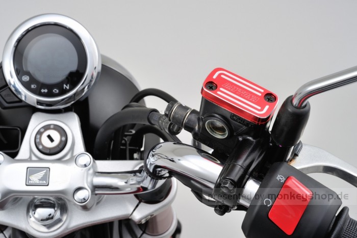 Daytona Deckel Cover Bremspumpe Aluminium CNC rot eloxiert f. HONDA (H)