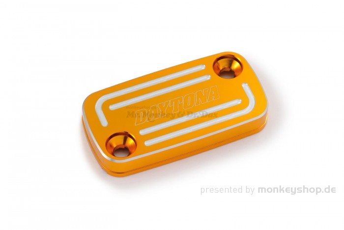 Daytona Deckel Cover Bremspumpe Aluminium CNC gold eloxiert f. HONDA (H)