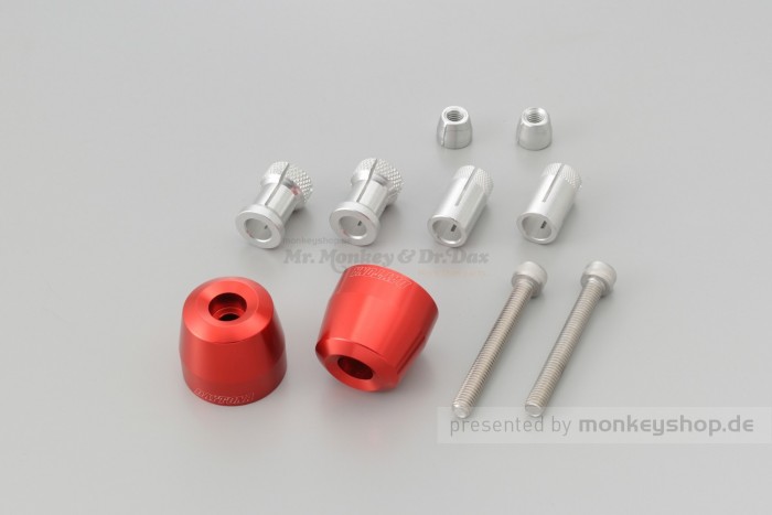 Daytona PINO-3 Lenkerenden Set Aluminium CNC rot eloxiert 14 - 19 mm