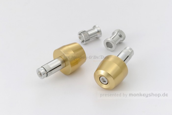 Daytona PINO-3 Lenkerenden Set Aluminium CNC champagner gold eloxiert 14 - 19 mm