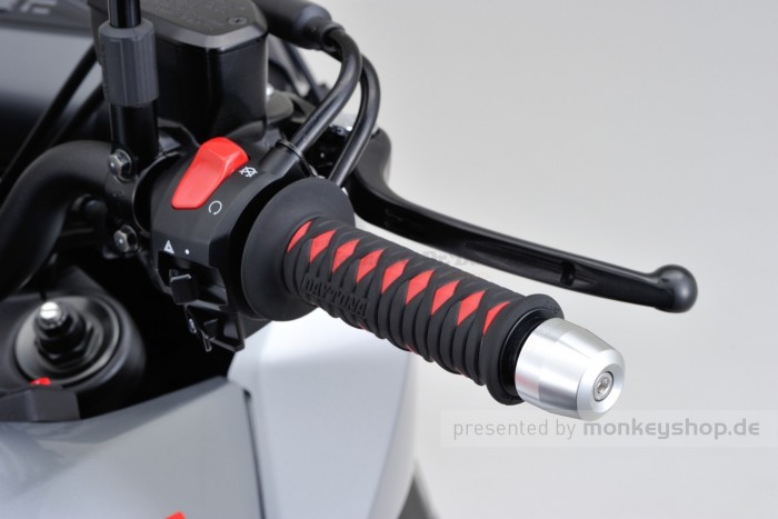 Daytona PINO-3 Lenkerenden Set Aluminium CNC silber eloxiert 14 - 19 mm