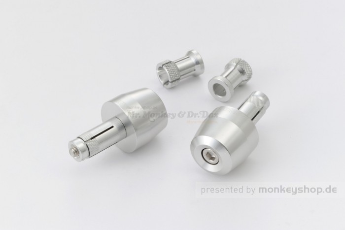 Daytona PINO-3 Lenkerenden Set Aluminium CNC silber eloxiert 14 - 19 mm