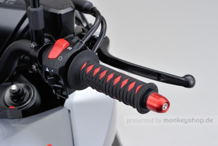 Daytona PINO-1 Lenkerenden Set Aluminium CNC rot eloxiert 14 - 19 mm