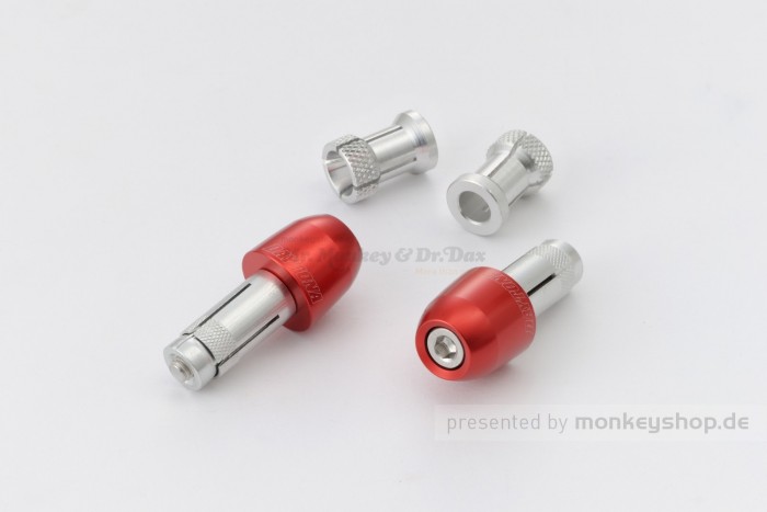 Daytona PINO-1 Lenkerenden Set Aluminium CNC rot eloxiert 14 - 19 mm