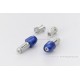 Daytona PINO-1 Lenkerenden Set Aluminium CNC blau eloxiert 14 - 19 mm