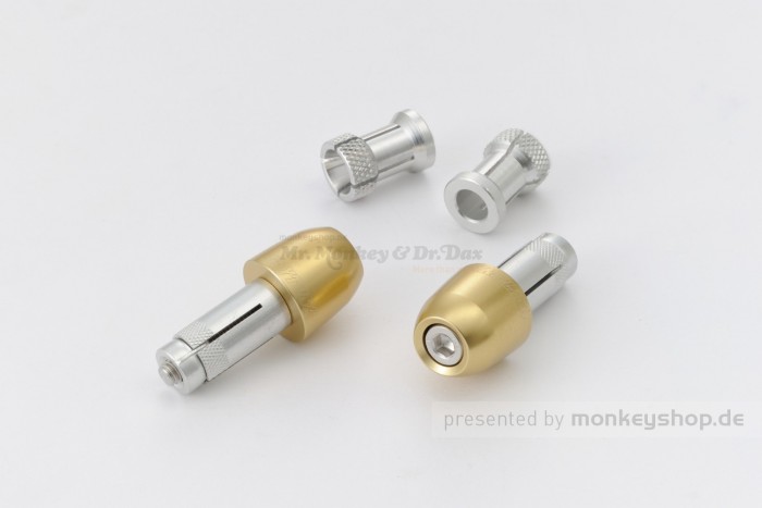 Daytona PINO-1 Lenkerenden Set Aluminium CNC champagner gold eloxiert 14 - 19 mm