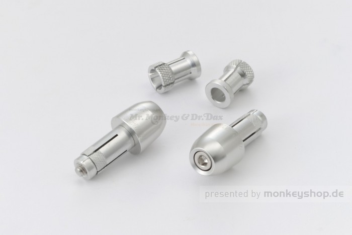 Daytona PINO-1 Lenkerenden Set Aluminium CNC silber eloxiert 14 - 19 mm