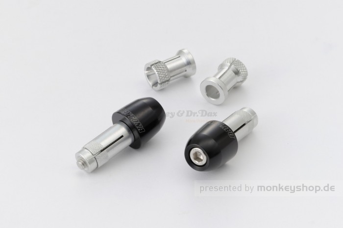 Daytona PINO-1 Lenkerenden Set Aluminium CNC schwarz eloxiert 14 - 19 mm
