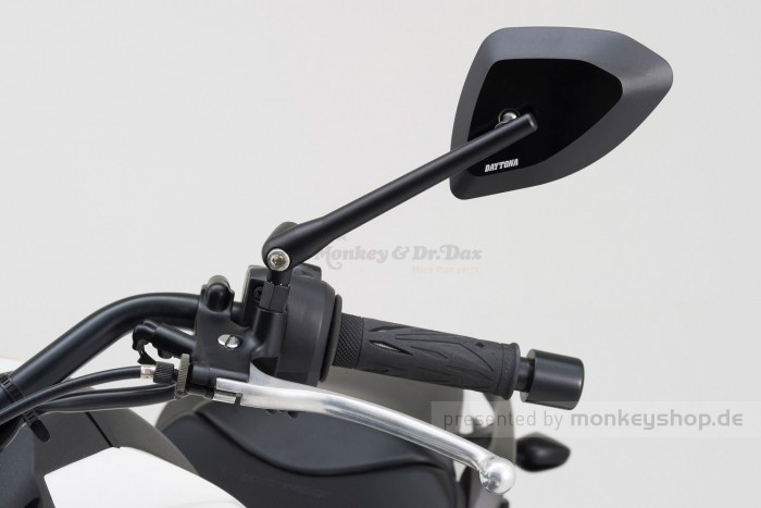 Daytona D-Mirror Aluminium linker Seitenspiegel schwarz