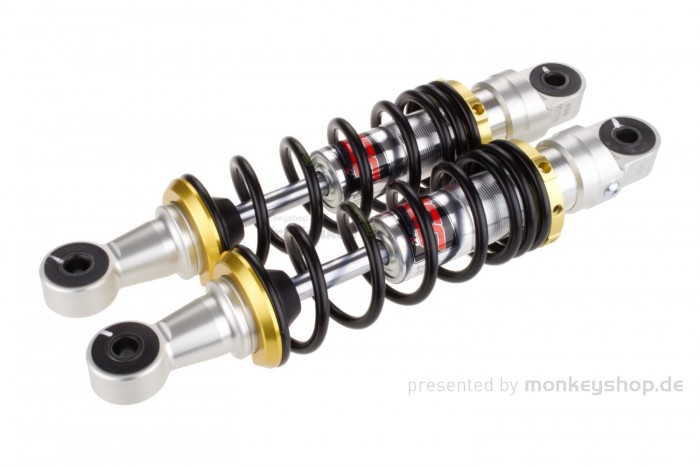 YSS Gasdruck Stoßdämpfer Paar 280mm schwarz silber f. Monkey + Gorilla