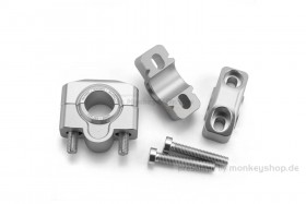 Raximo Lenkererhöhung Riser 20mm silber Aluminium CNC mit ABE f. 22,2mm Lenkeraufnahmen