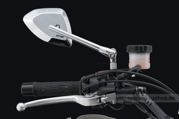 Daytona D-Mirror Aluminium linker Seitenspiegel verchromt