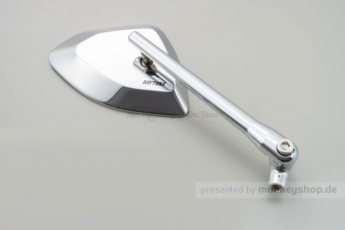 Daytona D-Mirror Aluminium rechter Seitenspiegel verchromt