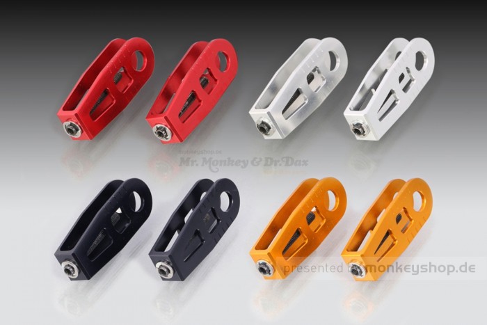 Kitaco Aluminium CNC Kettenspanner silber f. Monkey 125