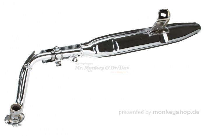 Auspuffanlage Replika orig. Look chrom 12 Volt Dax