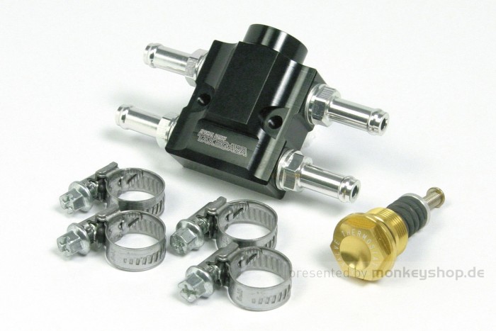 Takegawa In-Line Thermostat f. Ölkühler 70°C schwarz