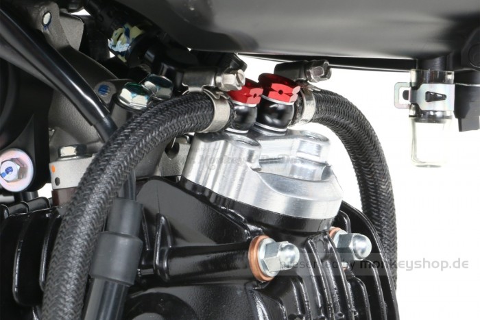 Kitaco Ölkühler Kit 3-reihig silber Montage unten f. Monkey 125 JB03 + MSX 125 GROM JC92