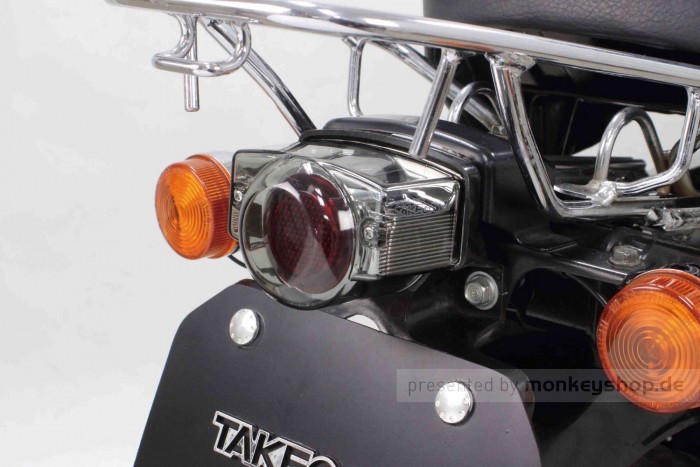 Takegawa Rücklichtglas BLAZE smoke mit chrom Einsatz f. Monkey