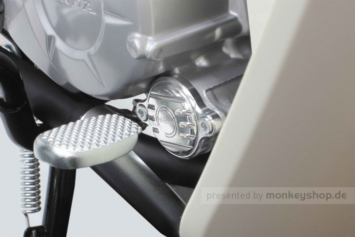 Takegawa Ölfilter Deckel Aluminium CNC silber eloxiert f. MSX Grom JC92 + Monkey 125 JB03 JB05 + Dax 125