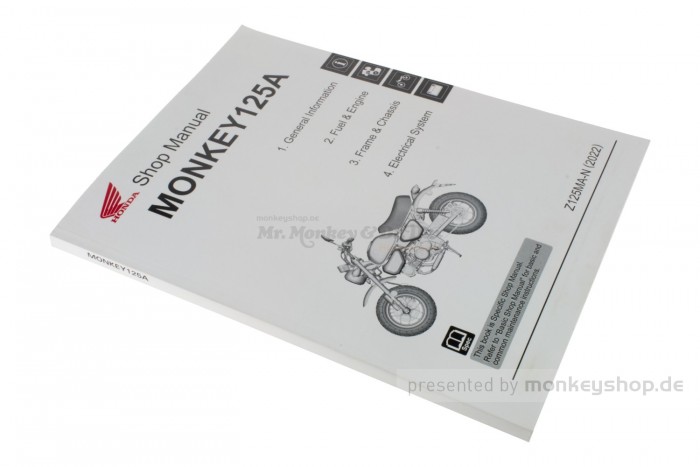 Honda Werkstatt Handbuch Erweiterung Englisch f. Honda Monkey 125 JB03 (2021-2024)
